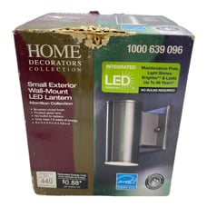 Home Decorators Morrilton 6 Brushed Nickel Outdoor LED Wall Lantern Sconce