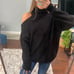 Vici black cold shoulder sweater