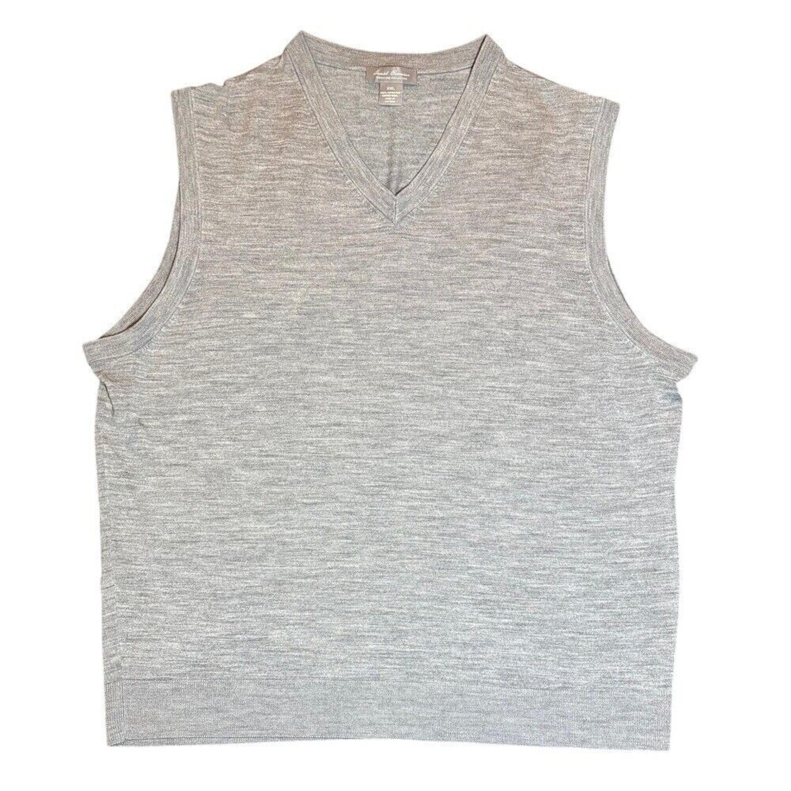 Daniel Cremieux  XXL Fine Merino Wool Vest Heathered Gray EUC Business Casual