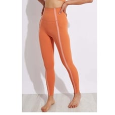 NWT Nike Women's Yoga Luxe Eyelet Dri-FIT 7/8 Legging Healing Orange Large