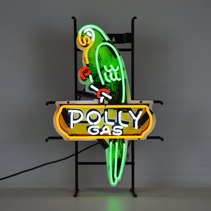 Polly Gas Banner Man Cave Neon Sign 26 x17 5POLLY