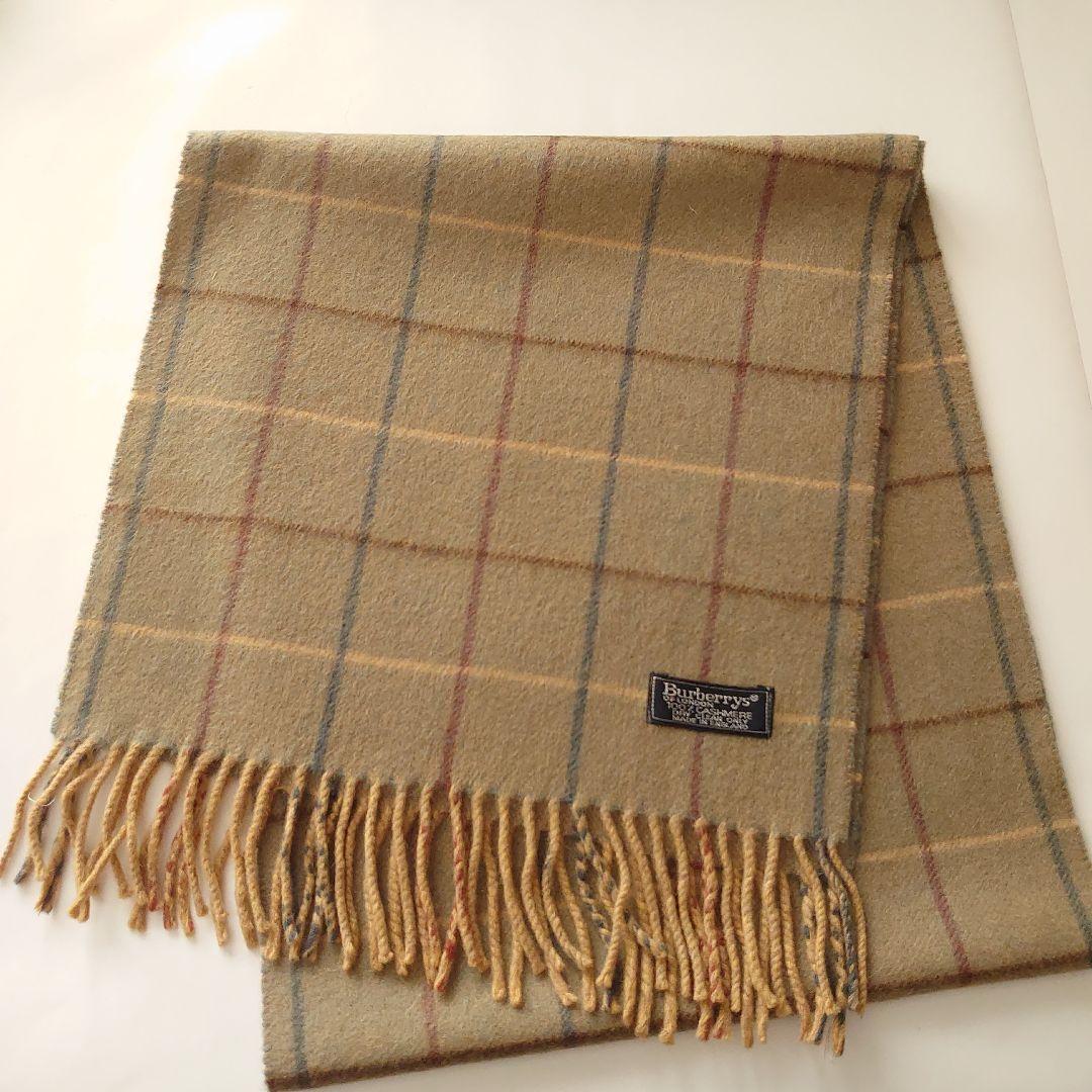 ●BURBERRY Check Cashmere Scarf