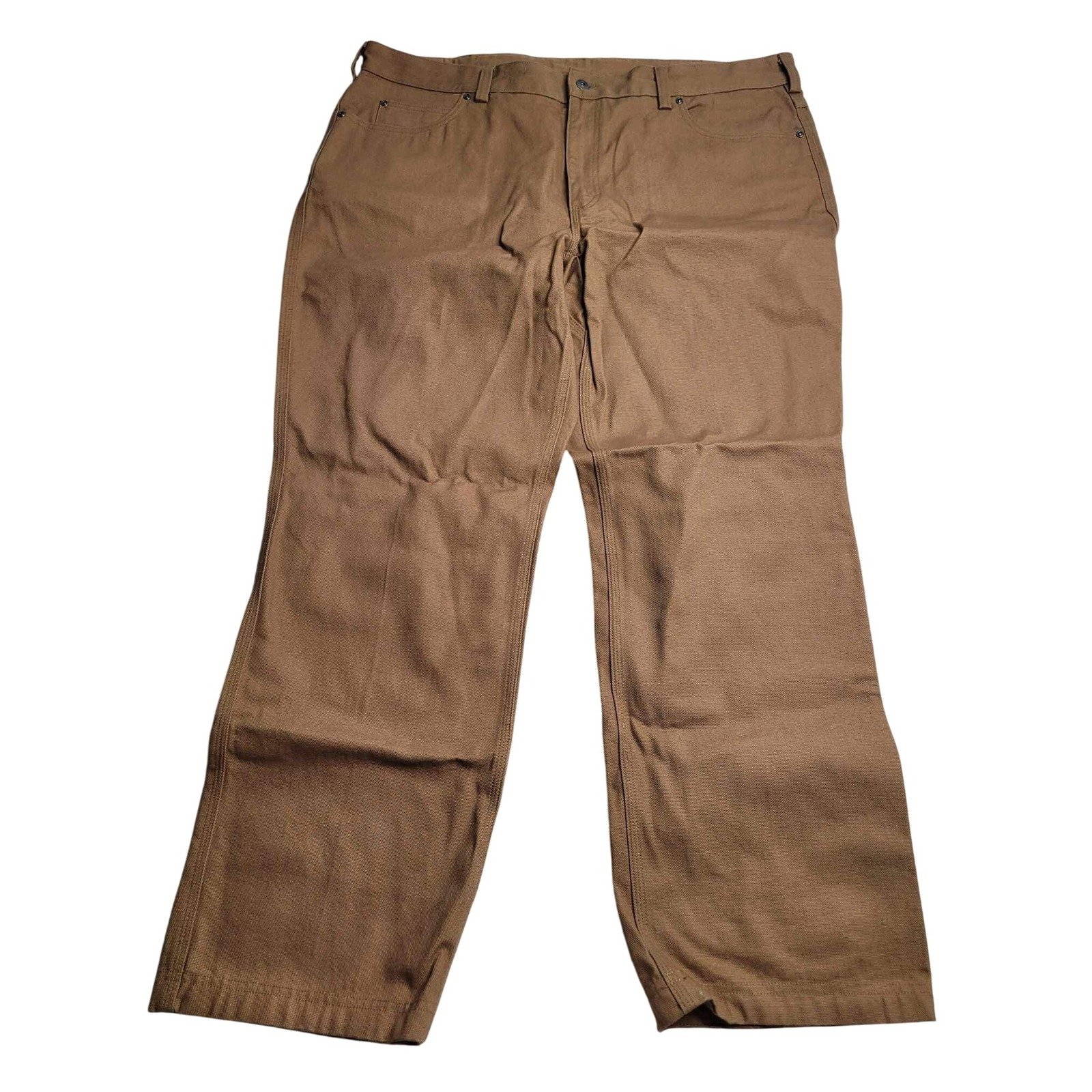 3695 Duluth Trading Co Heavy Duty Relaxed Fit Khaki Work Pants Men's