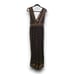 Free People Boho Wide Leg Jumpsuit Gray/Brown Size L with beading detail!