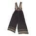 Free People Boho Wide Leg Jumpsuit Gray/Brown Size L with beading detail!