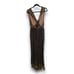Free People Boho Wide Leg Jumpsuit Gray/Brown Size L with beading detail!