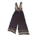 Free People Boho Wide Leg Jumpsuit Gray/Brown Size L with beading detail!