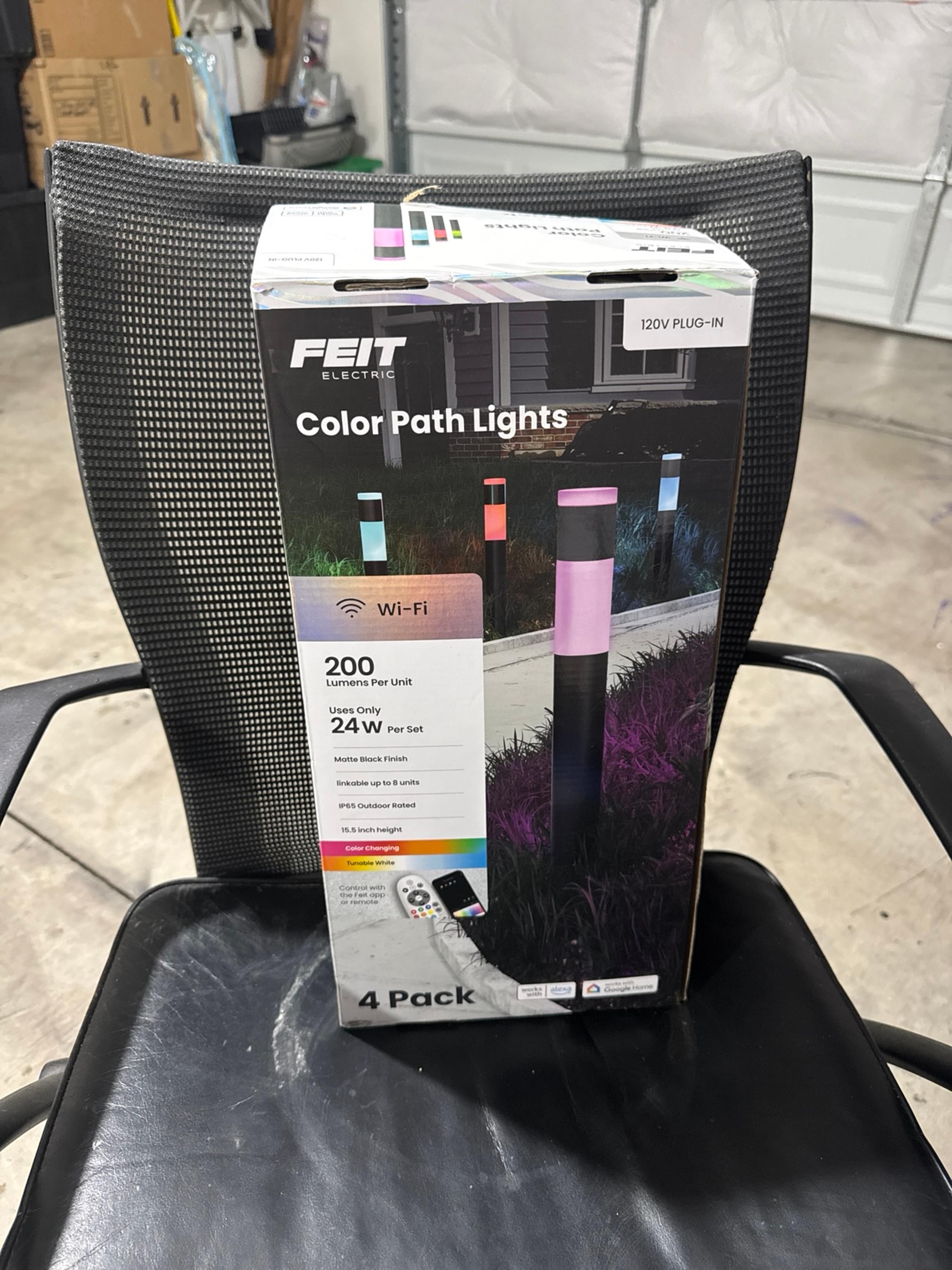 FEIT COLOR PATH LIGHTS 4 Pack NEW