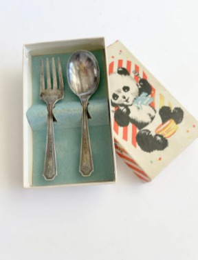 Antique Vintage 60s Children's Silverware- 1847 Rogers Bros
