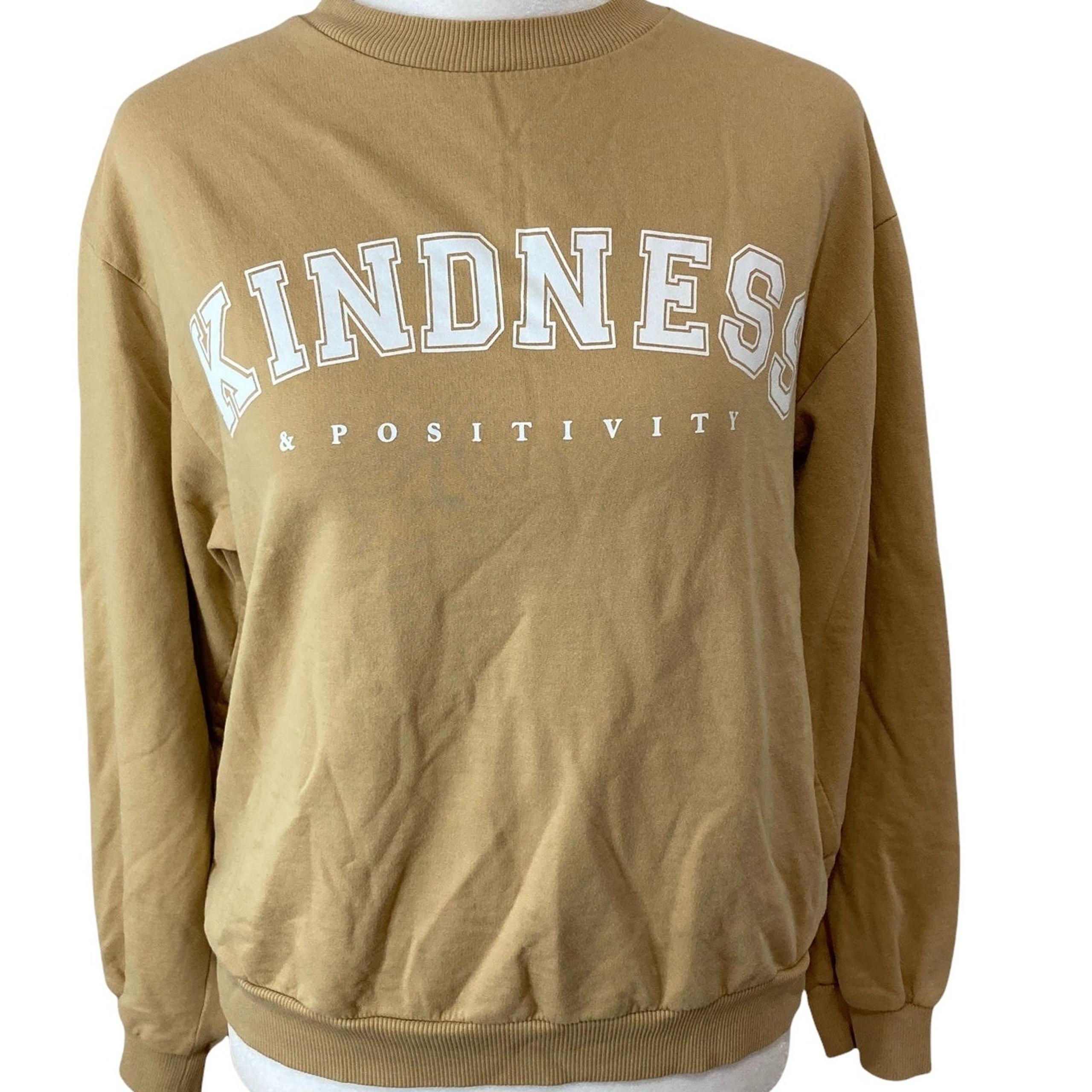asos Kindness & Positivity Screened Crewneck Jumper Sweatshirt Petite 0