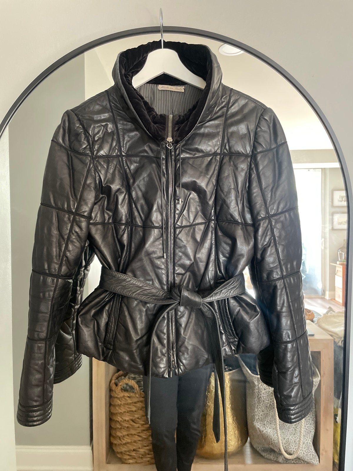 Leather Puffer Jacket