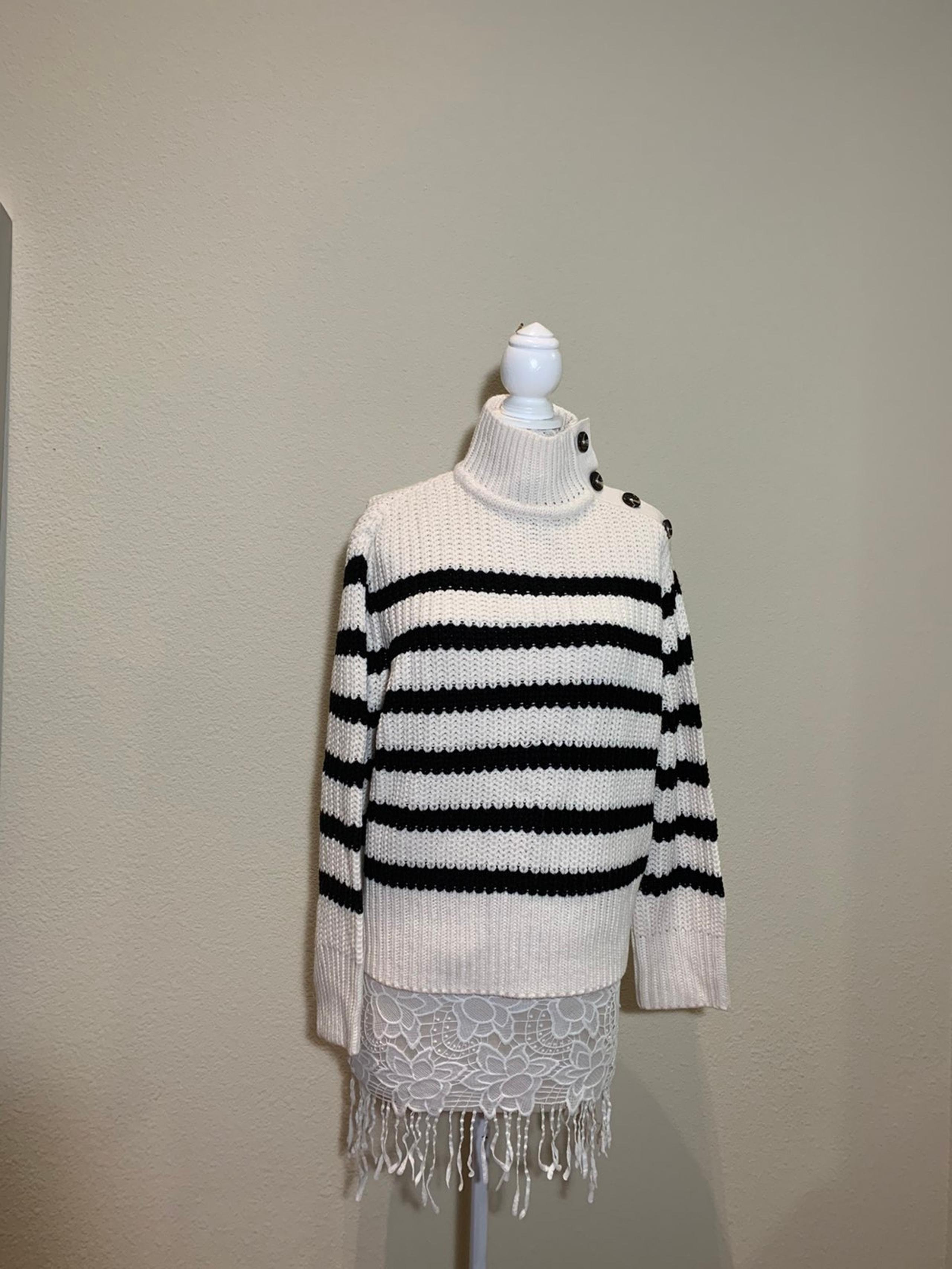 Zara Chunky Knit Oversized Turtleneck Sw