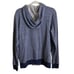 SLVDR Full Zip Mid Weight Hoodie Denim Blue Striped Pockets Zip Pocket Size M