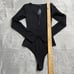 Abercrombie Bodysuit Medium NWT Black Ribbed Henley Long Sleeve