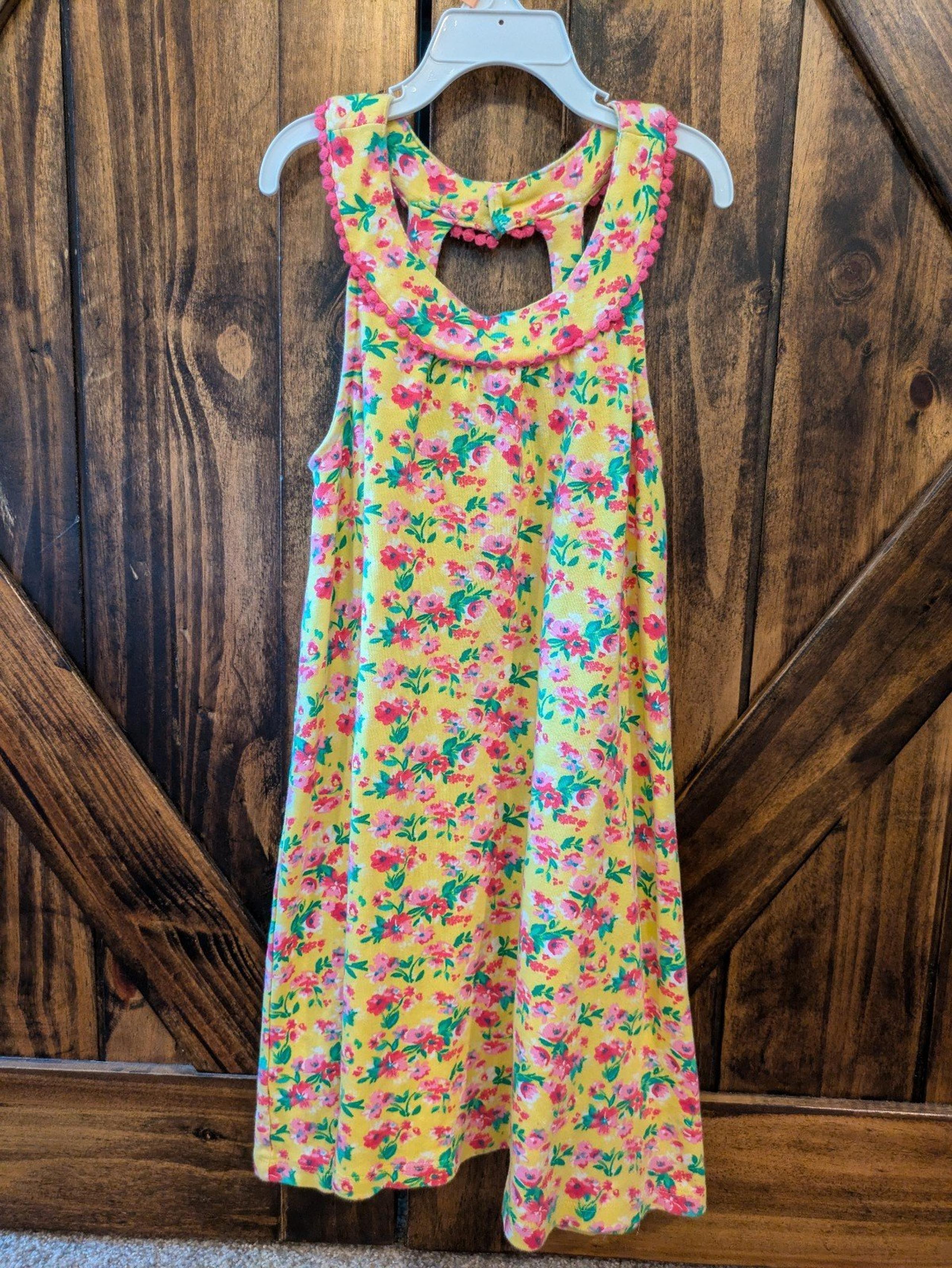 Girls size 10 Rare Editions yellow and pink floral dress in GUC