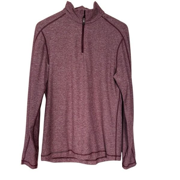 Lululemon Surge Warm 1/2 Zip Silver Heathered Cassis