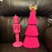 How pink bow tree hot pink nutcracker Christmas