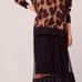 Tiny dancer black pleated midi skirt