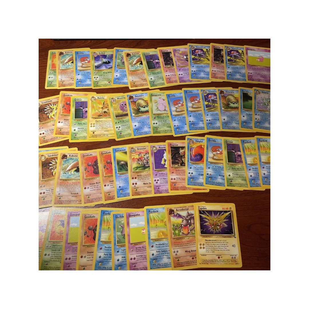51 Pokémon Cards Pokémon Fossil Collection
