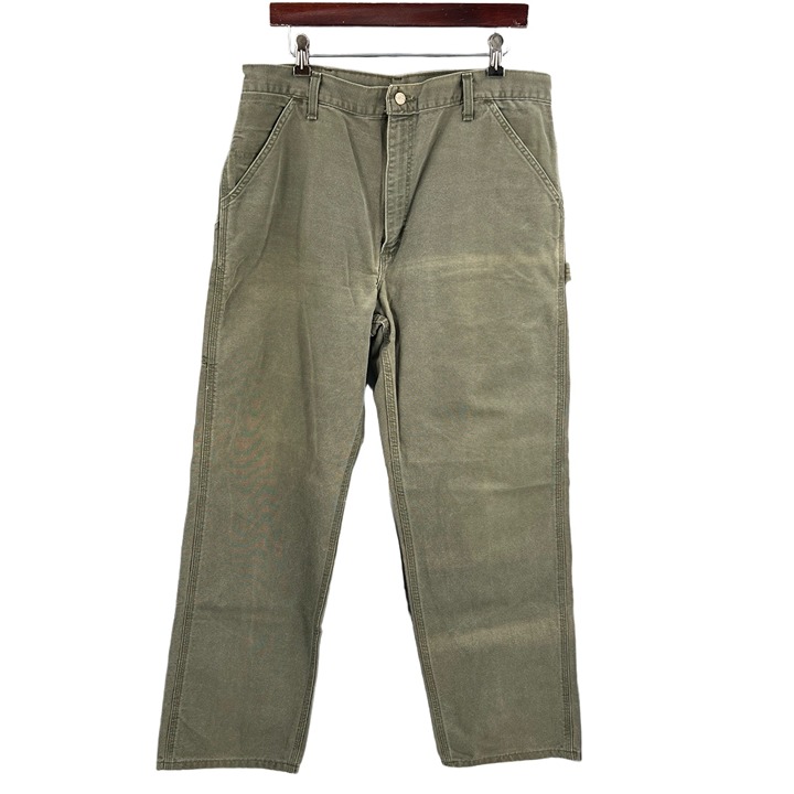 Carhartt Pants Green 5-Pocket Utility Pocket Carpenter Jean 36 x 32