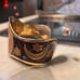 Vintage Brass Hand Painted TAURUS Zodiac Astrology Cuff Bracelet