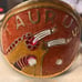 Vintage Brass Hand Painted TAURUS Zodiac Astrology Cuff Bracelet