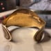 Vintage Brass Hand Painted TAURUS Zodiac Astrology Cuff Bracelet