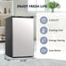 3.2 Cu.Ft Compact Mini Fridge with Freezer - Energy-Efficient, Adjustable Thermo