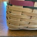 Longaberger Holiday Hostess 2002 Treasures Lg Basket Red Accent Protector liner