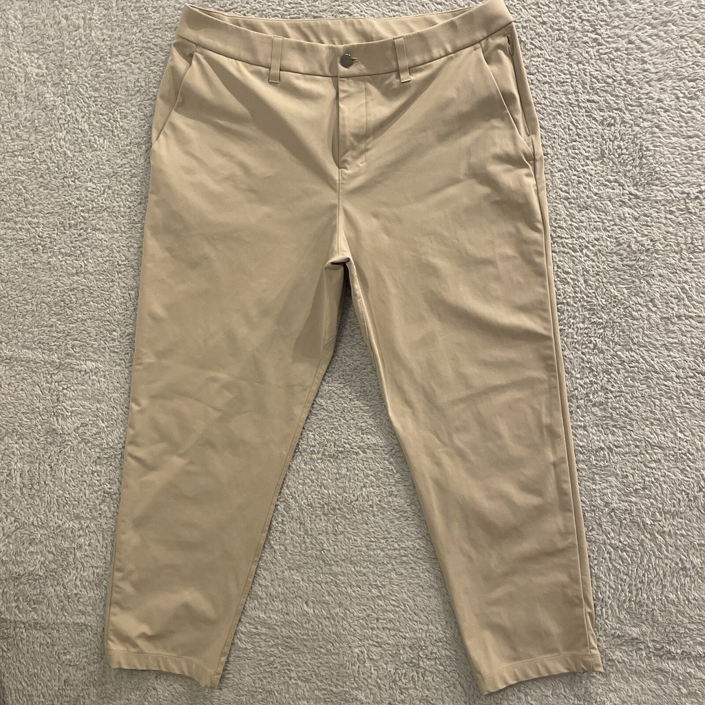 Lululemon ABC Classic Fit Trouser Mens 33x27 Beige Warpstreme Commission Pants
