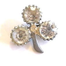 Good Luck Three Leaf Clover Pin Brooch, Vintage Brooch, St Patrick's Day Pin