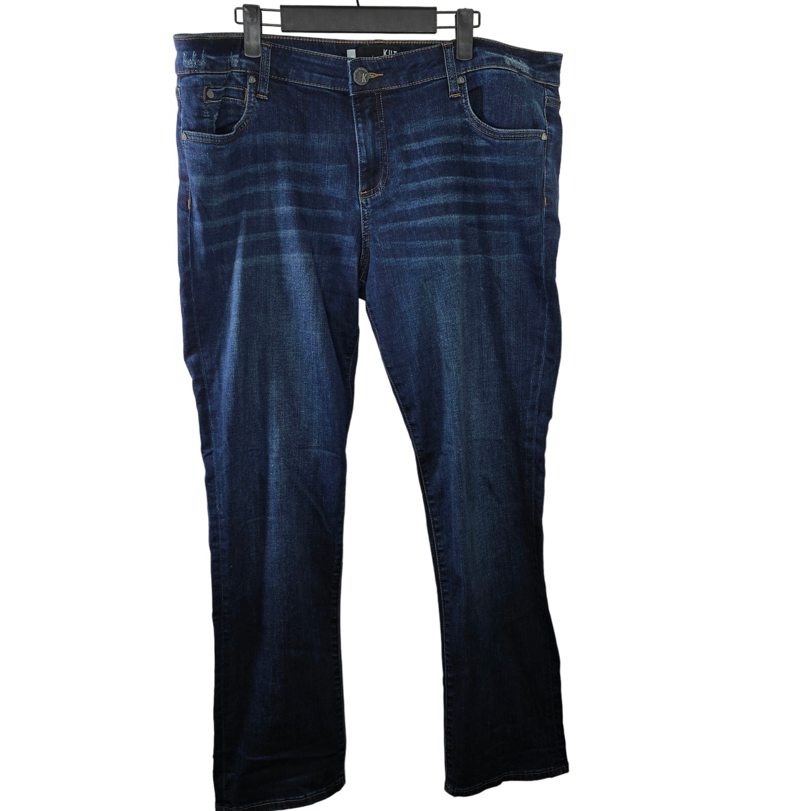 Kut From the Kloth Women's Catherine Boyfriend Cut Blue Denim Jeans Size 16