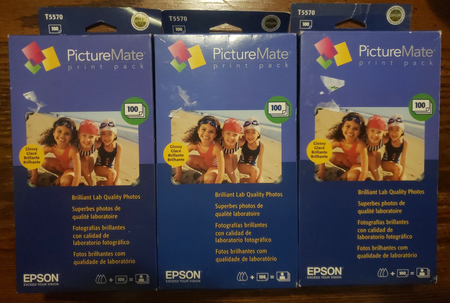NEW Epson PictureMate Print Pack Cartridge Gloss Photo Paper T5570 3 SETS!!!