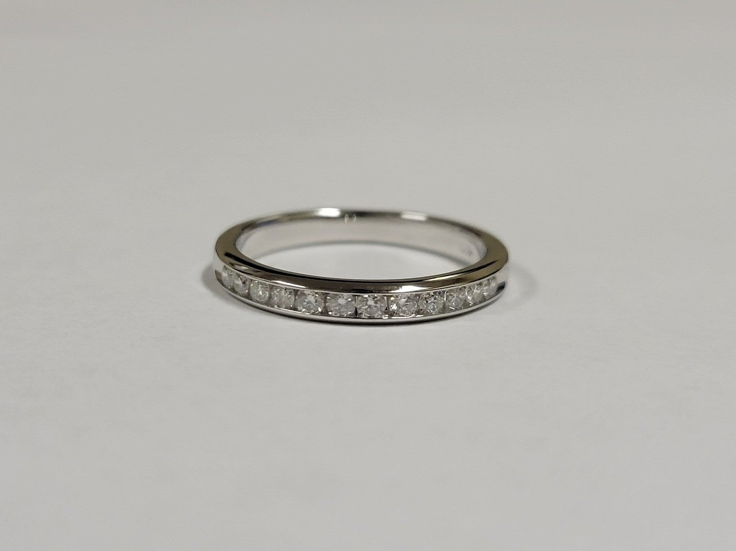 10k White Gold Eternity Round Channel Set Band Size 6