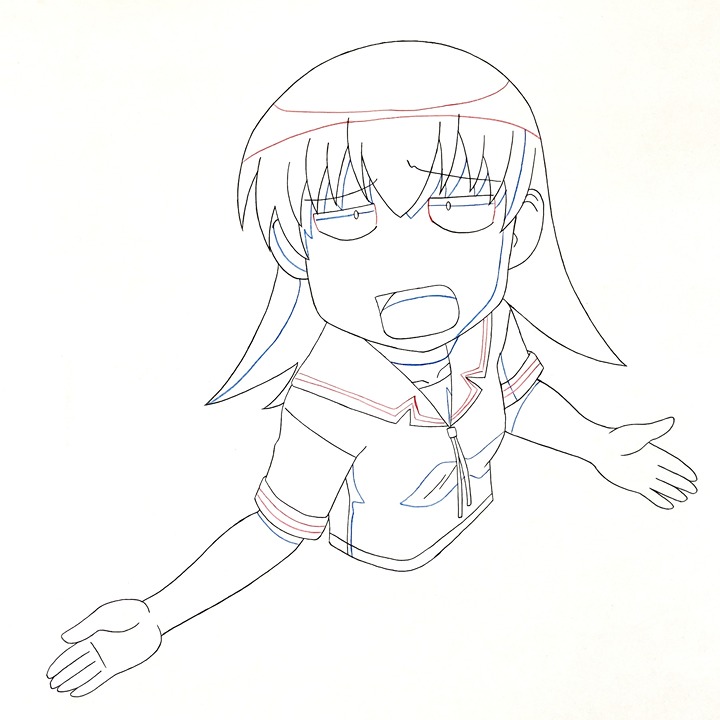 Azumanga Daioh Tomo Takino Original Anime Production Genga Sketch Douga Cel B-18