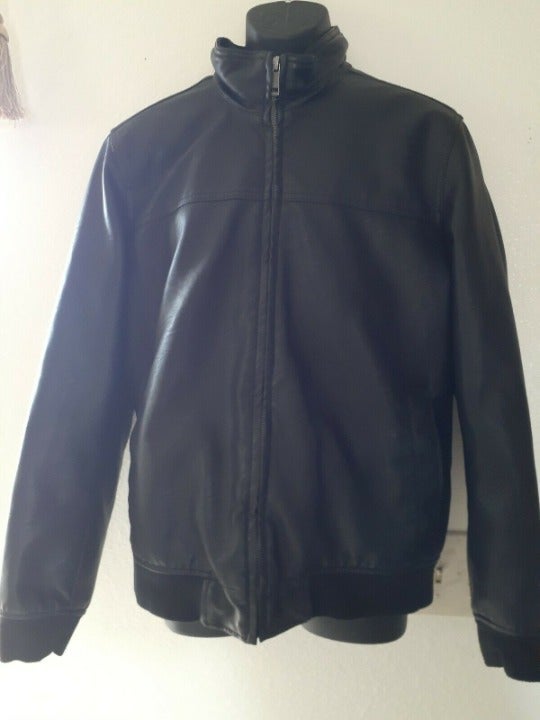 M/M Medium Black Leather Jacket