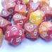 Dice Lot Role Playing D&D Dice Red Orange D20 D12 D10 D6 D4 Dungeons & Dragons