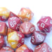 Dice Lot Role Playing D&D Dice Red Orange D20 D12 D10 D6 D4 Dungeons & Dragons