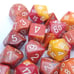 Dice Lot Role Playing D&D Dice Red Orange D20 D12 D10 D6 D4 Dungeons & Dragons
