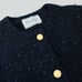 UNITED ARROWS Fancy Tweed No-Collar Vest 36 Gold Buttons