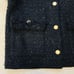 UNITED ARROWS Fancy Tweed No-Collar Vest 36 Gold Buttons
