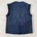 UNITED ARROWS Fancy Tweed No-Collar Vest 36 Gold Buttons