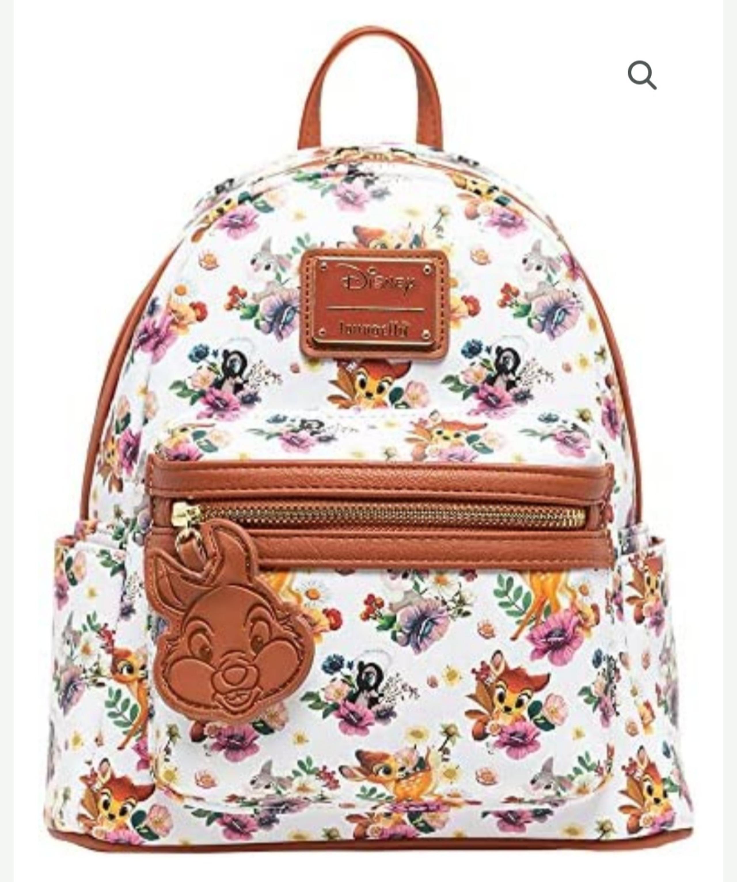 Disney Loungefly Bambi Flower and Thumper Autumn Fall Floral Mini Backpack RARE