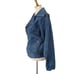 Vintage 80's Demin Distressed Biker Bomber Jacket