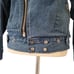 Vintage 80's Demin Distressed Biker Bomber Jacket