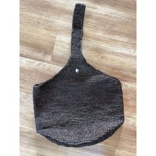 HELEN KAMINSKI Carillo Woven Raffia Sac Shoulder Bucket Bag Large Brown