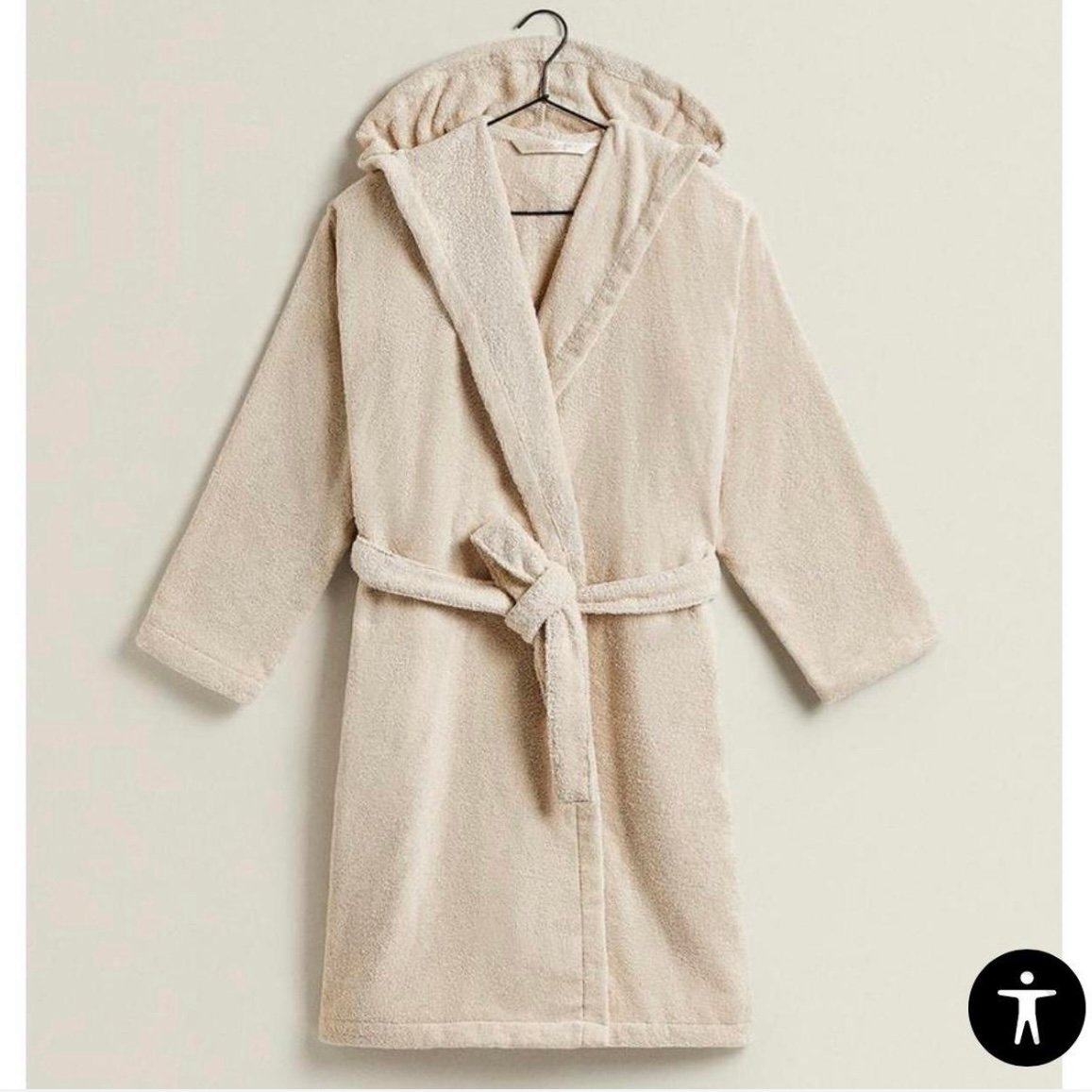 NWT Zara Terry Cloth Unisex Hooded Bath Robe