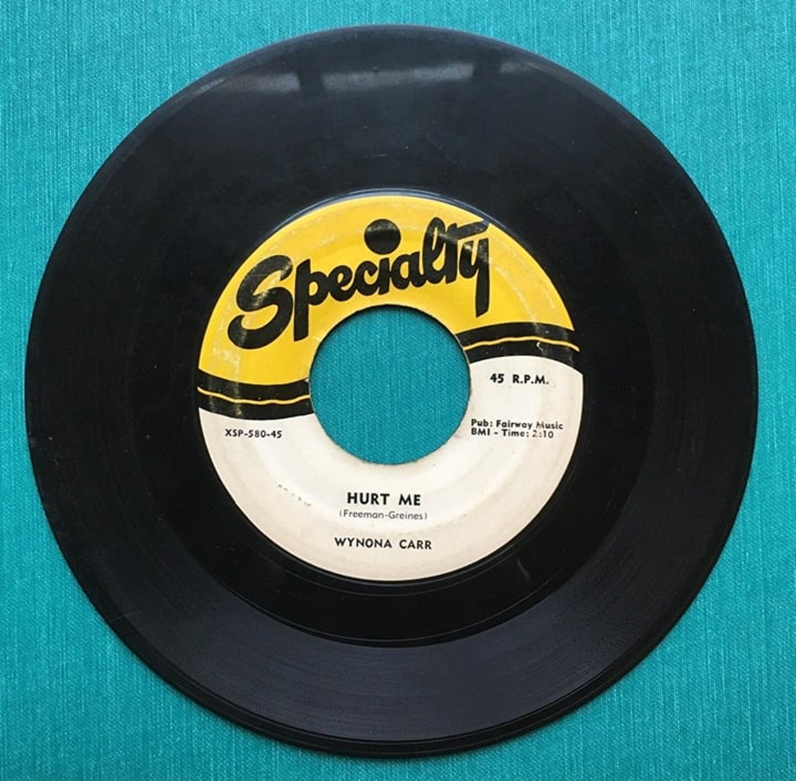 Wynona Carr, Speciality Records, Jump Jack Jump/Hurt Me, (7"-45 1956)