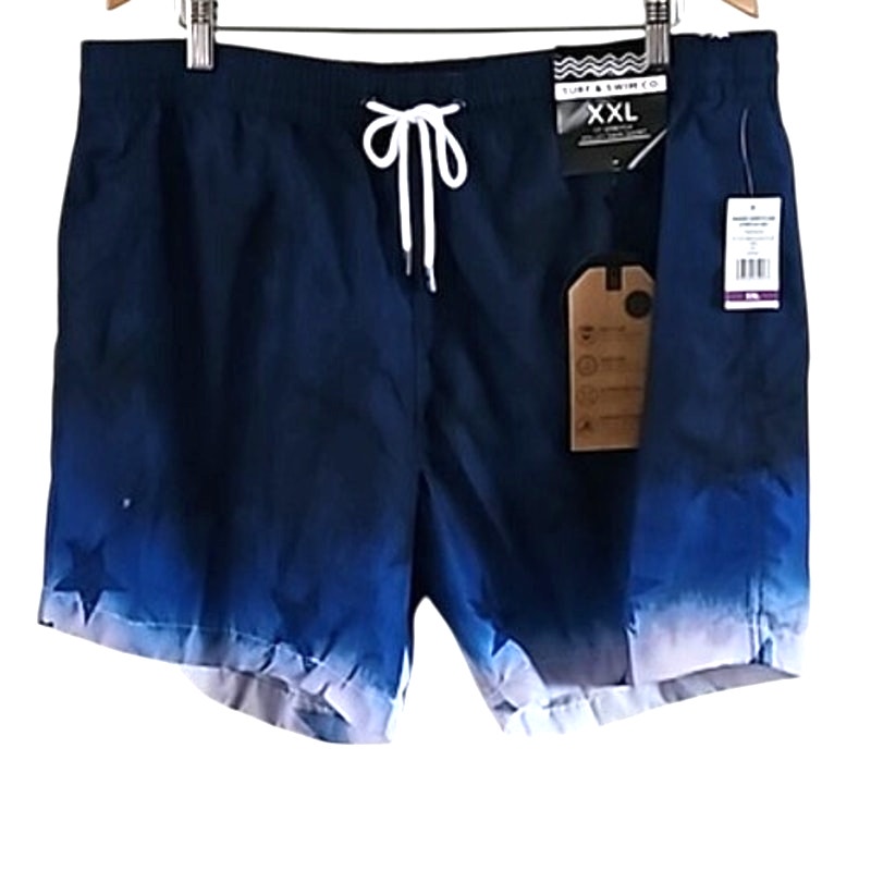 Surf & Swim Co. Tie Dye American Stars Volley Swim Shorts - Size XXL, NWT