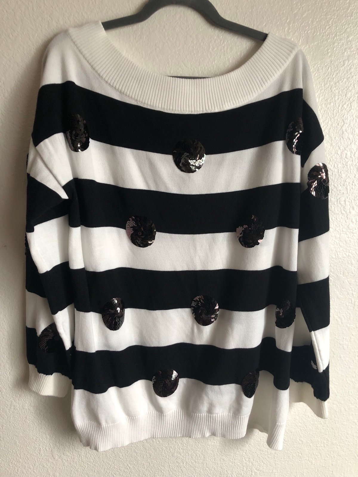 ASHLEY STEWART OFF THE SHOULDER SWEATER SIZE: 14/16